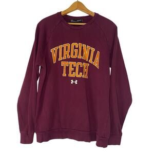 Virginia Tech Under Armour Crew Neck College Pull Over Sweatshirt Size Medium